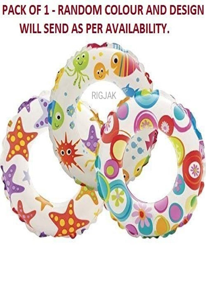RIGJAK Swimming Ring air Multi Cartoon Print Inflatable Printed Safety Swimming Tube for Kids Swim Ring Blow Up Floating Tube Raft Tube for Swimming Pool, Beach for Age 3-10 Years - Image 3